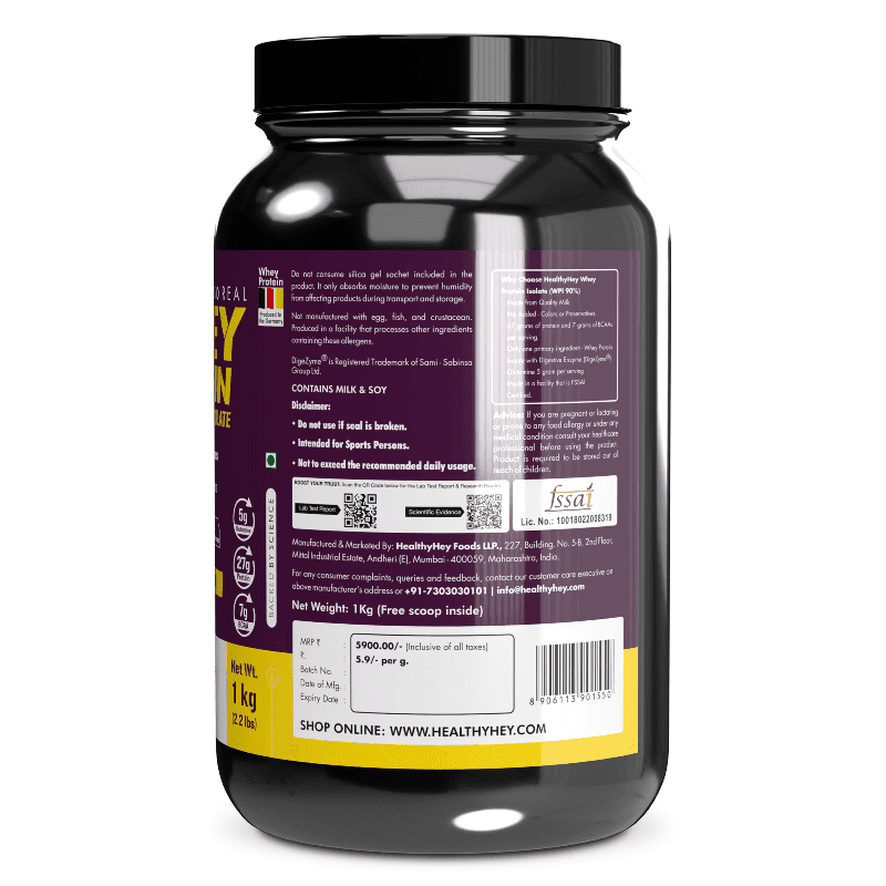 ISO Whey Protein - ISOReal - Sourced from Germany - 90% Protein