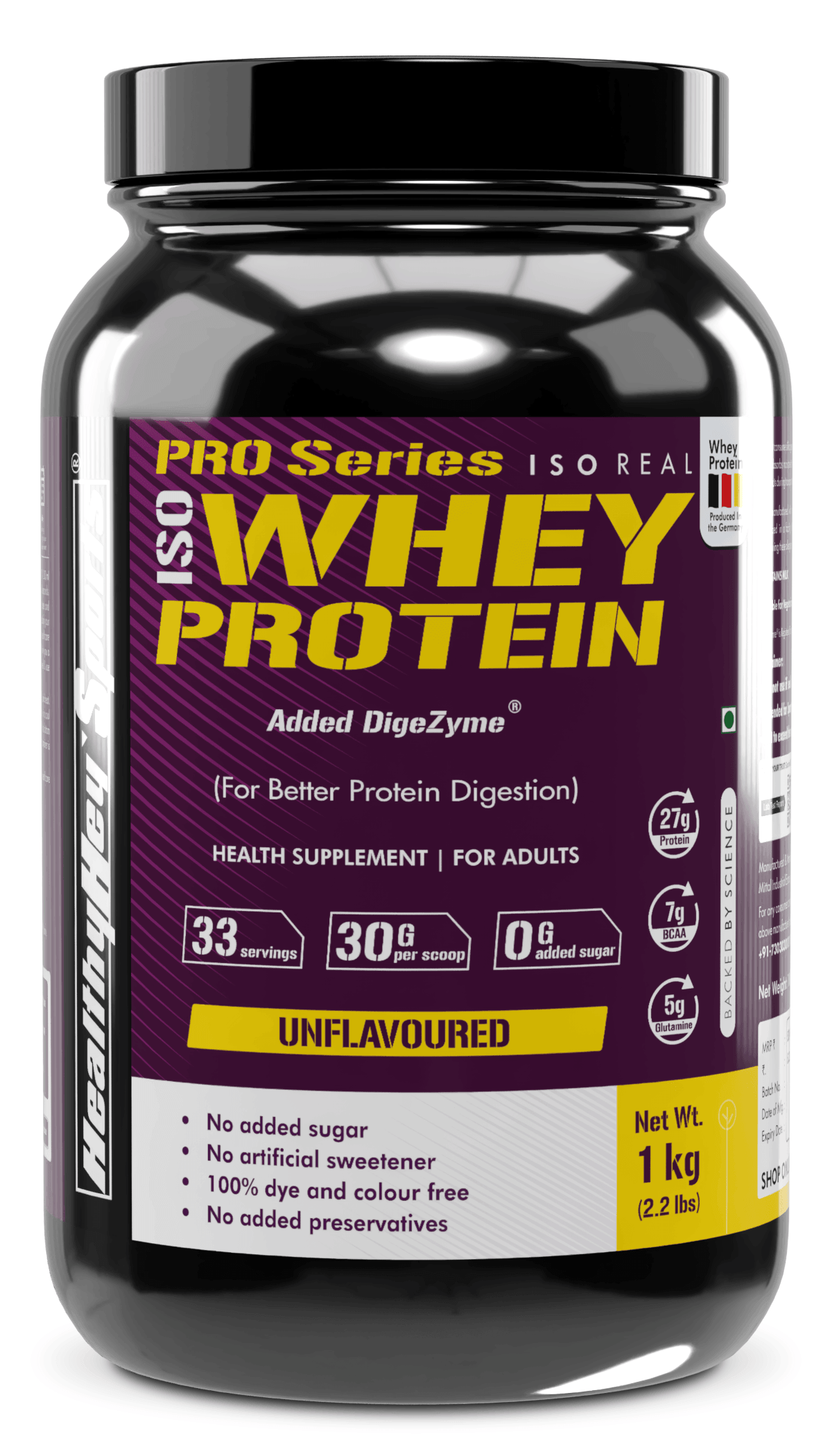 ISO Whey Protein - ISOReal - Sourced from Germany - 90% Protein