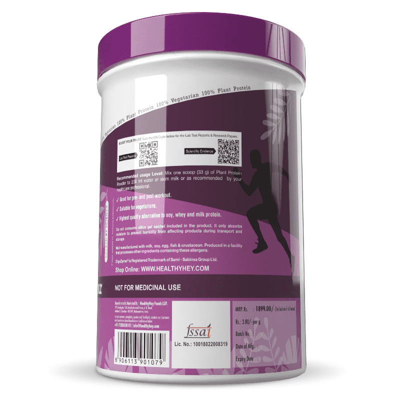 Plant Protein Powder, Protein - Low Net Carbs, Non Dairy, Gluten Free, Lactose Free, No Sugar Added, Soy Free, Non-GMO