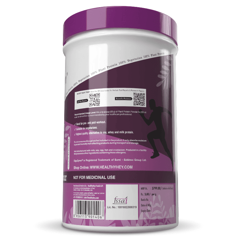 Plant Protein Powder, Protein - Low Net Carbs, Non Dairy, Gluten Free, Lactose Free, No Sugar Added, Soy Free, Non-GMO