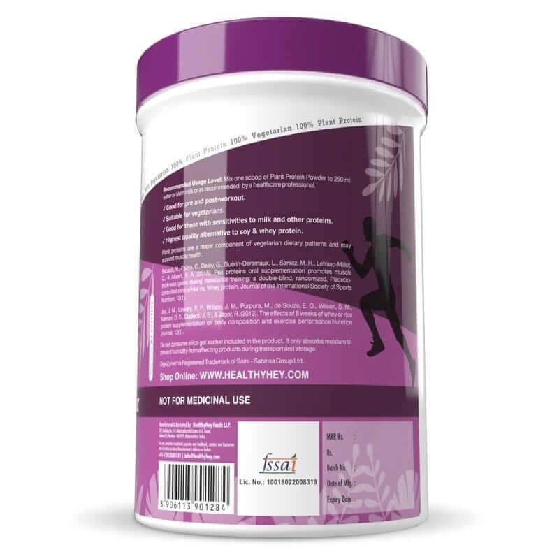 Plant Protein Powder, Protein - Low Net Carbs, Non Dairy, Gluten Free, Lactose Free, No Sugar Added, Soy Free, Non-GMO