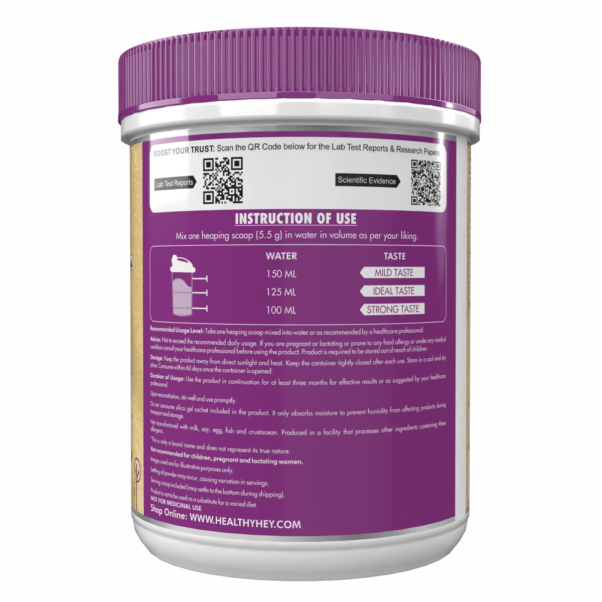 Skin Glow-n-Shine Collagen Powder 200g | Hydrolysed Collagen for Women and Men with Hyaluronic Acid, Biotin and Vitamin C for Healthy Skin, Hair and Nails
