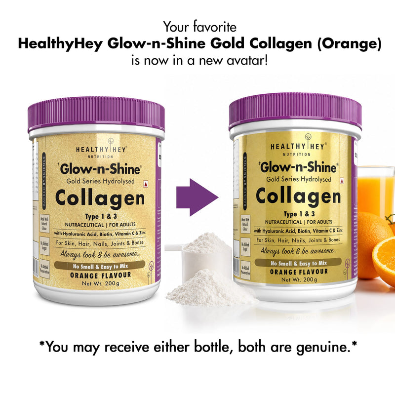 Skin Glow-n-Shine Collagen Powder 200g | Hydrolysed Collagen for Women and Men with Hyaluronic Acid, Biotin and Vitamin C for Healthy Skin, Hair and Nails