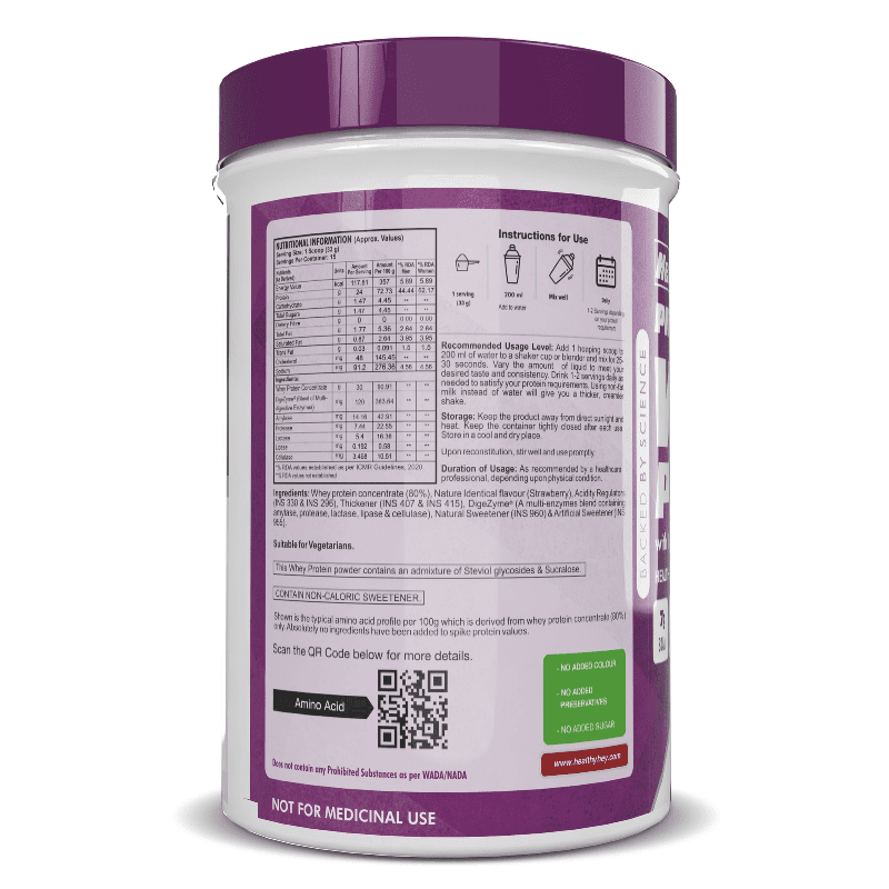 Whey Protein Concentrate - 80% Protein with Digestive Enzymes