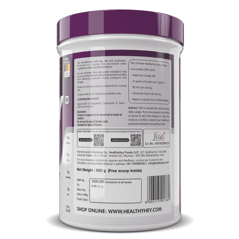 Whey Protein Concentrate - 80% Protein with Digestive Enzymes