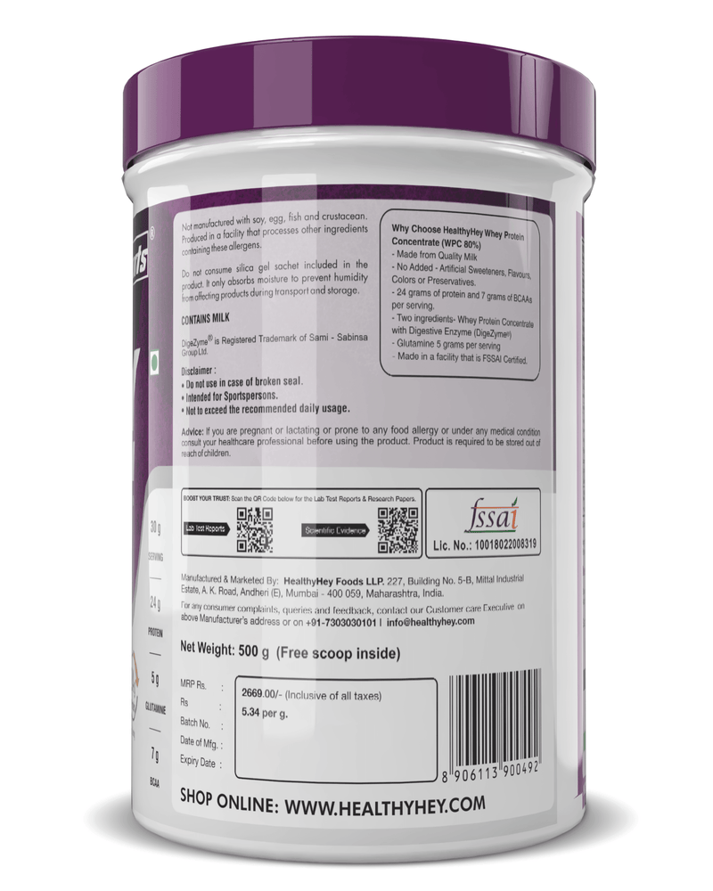 Whey Protein Concentrate - 80% Protein with Digestive Enzymes