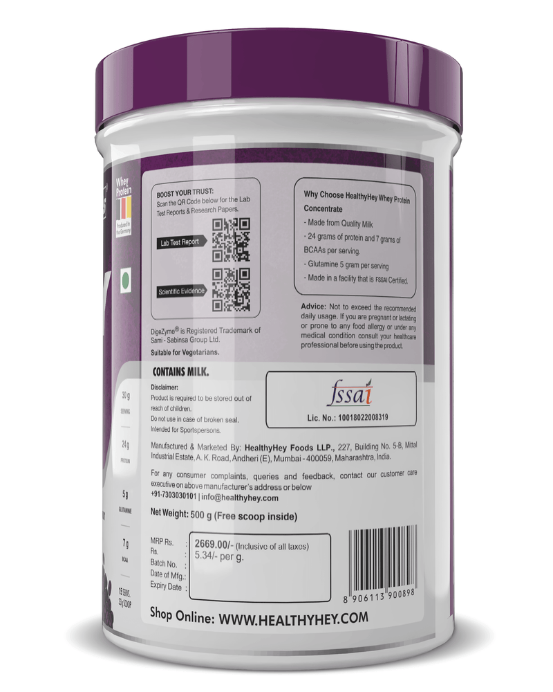 Whey Protein Concentrate - 80% Protein with Digestive Enzymes
