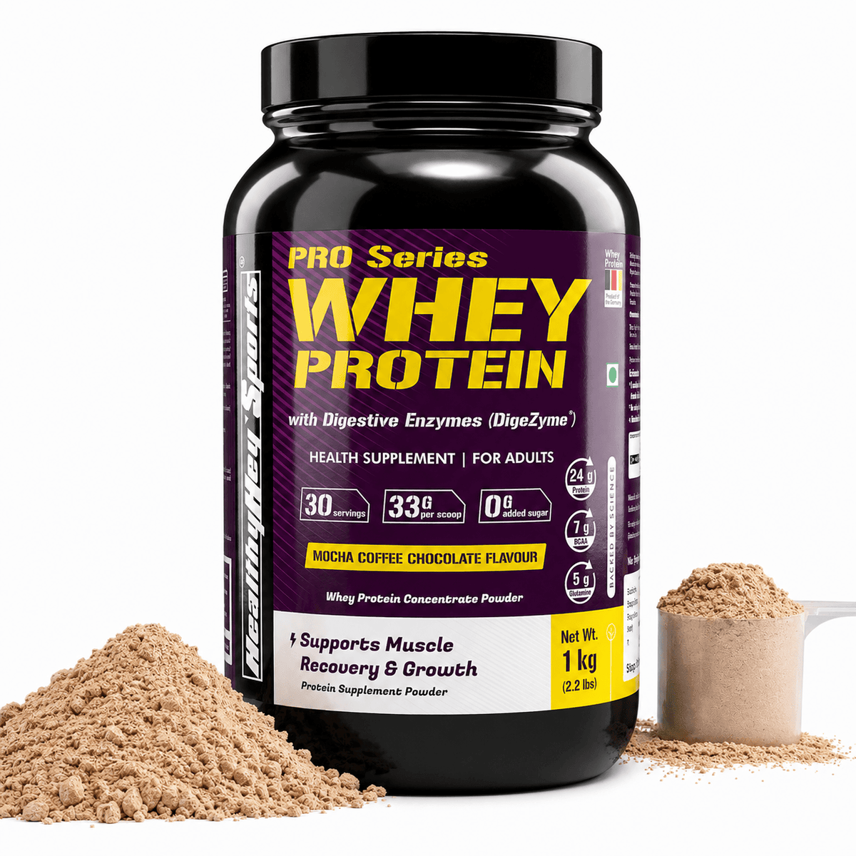 Whey Protein Concentrate - 80% Protein with Digestive Enzymes