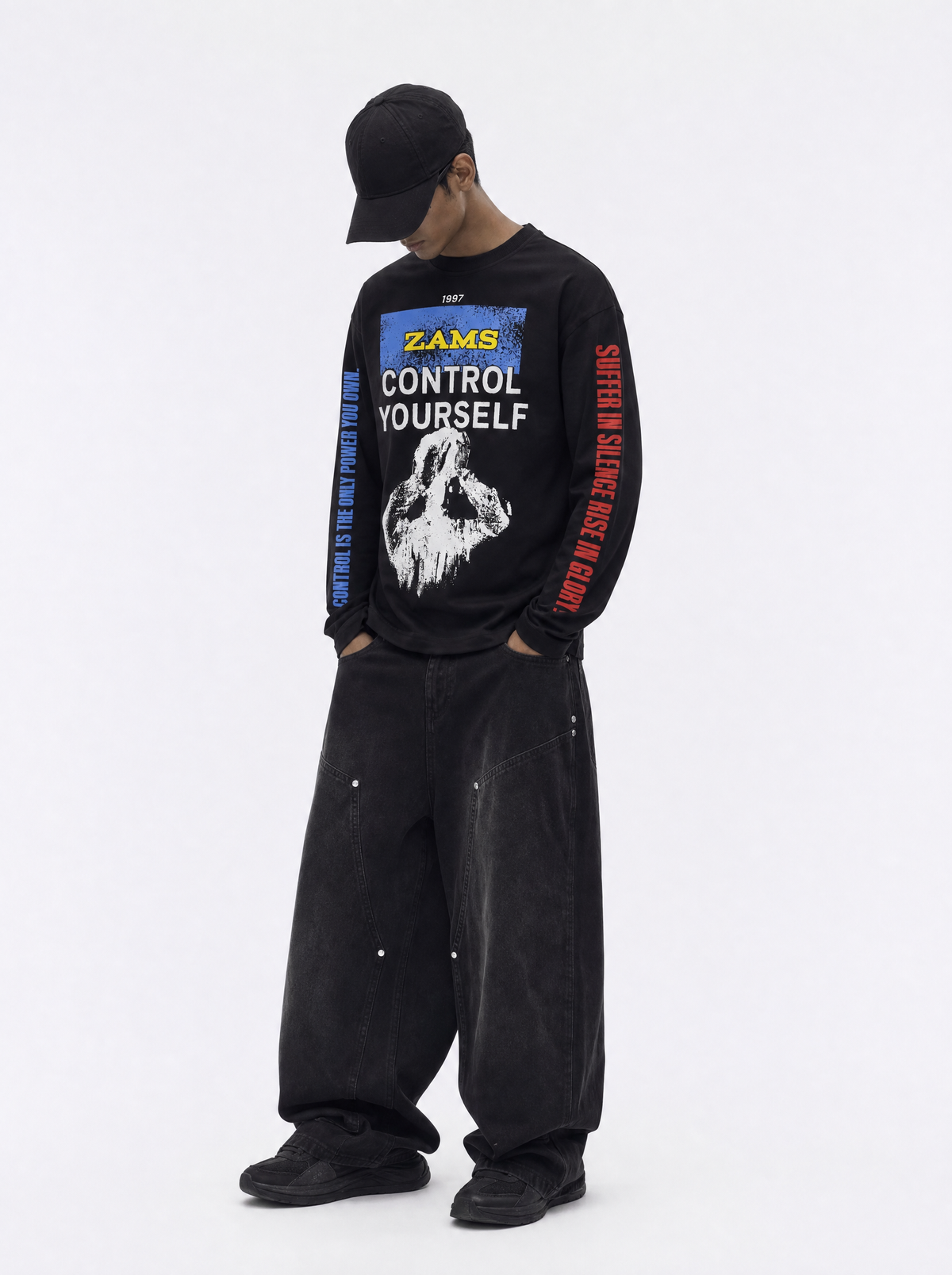 Control Yourself Boxy Fit Long Sleeve T-Shirt-8