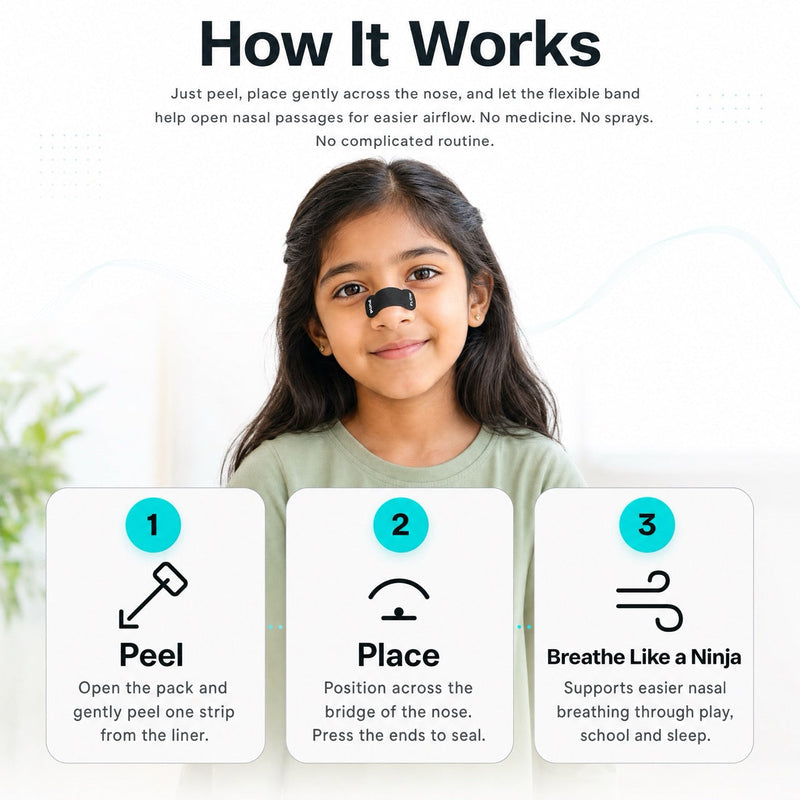 PUREFLOW JUNIOR NASAL STRIPS