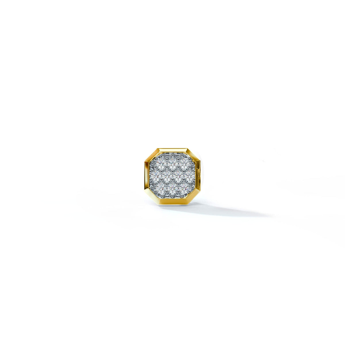 Iced Meiko Stud | 925 Sterling Silver, AAA Grade Cubic Zirconia, Rhodium Plating & Glossy Finish