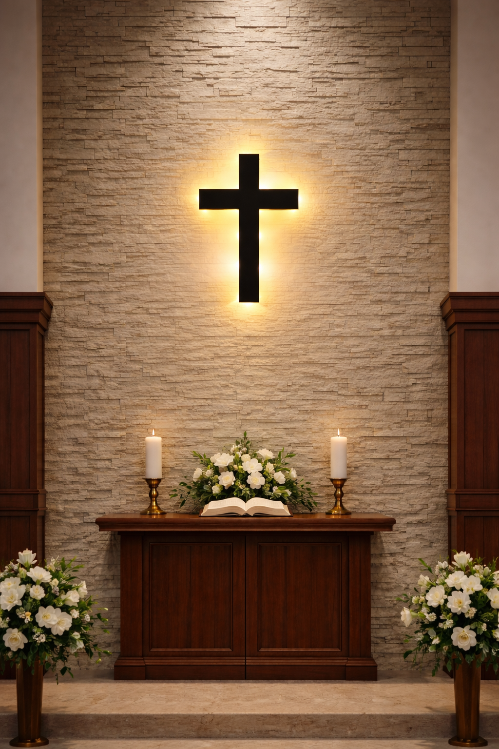 Illuminated Cross Wall Light – Minimal LED Christian Wall Decor for Home & Prayer Room Neonsignsindia