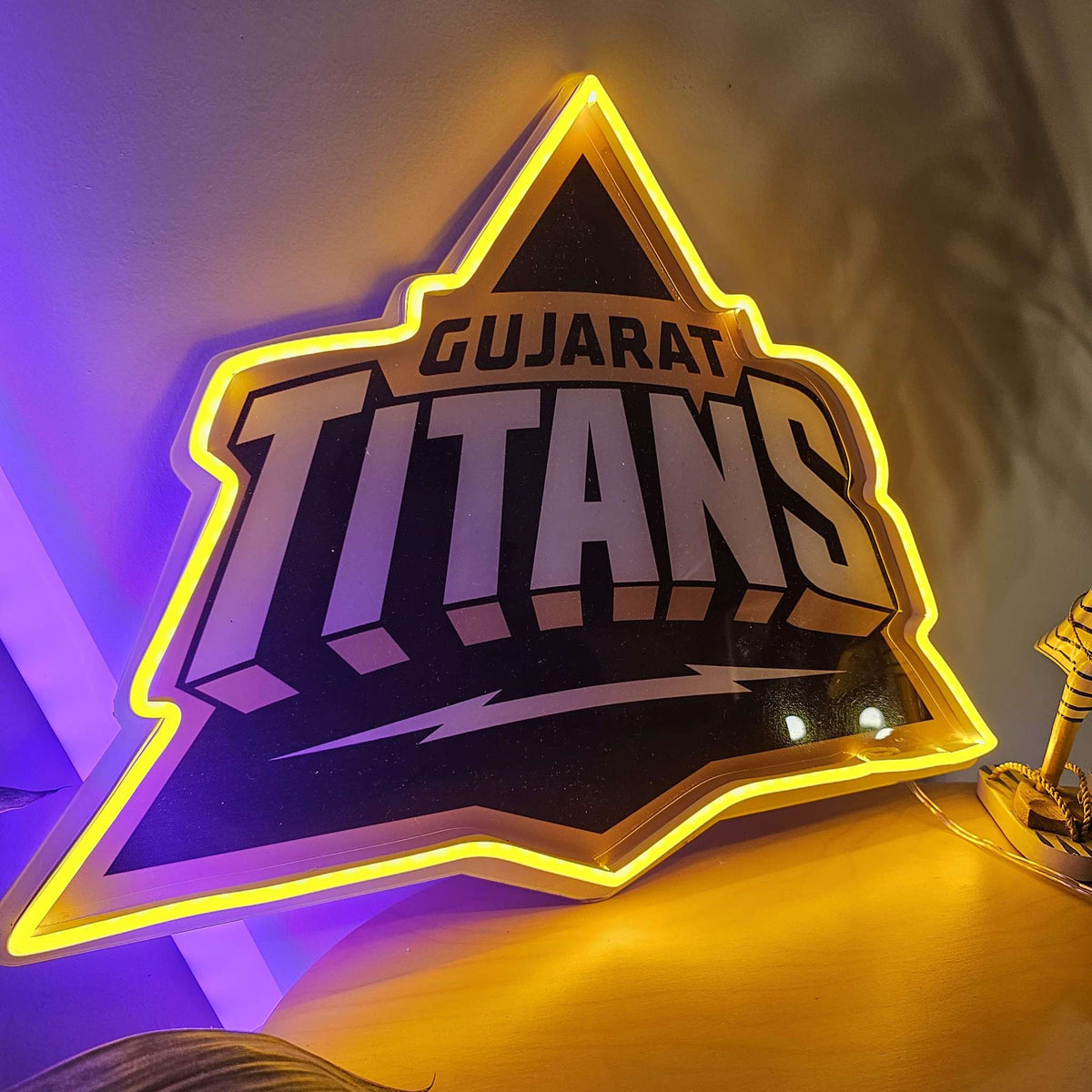IPL Cricket Gujrat Titans Print Neon Neonsignsindia