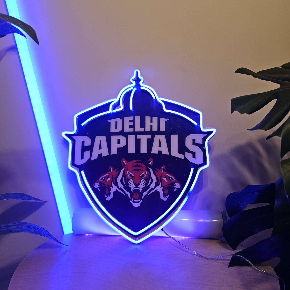 IPL Cricket Logo Delhi Capitals Uv Print Neon Neonsignsindia