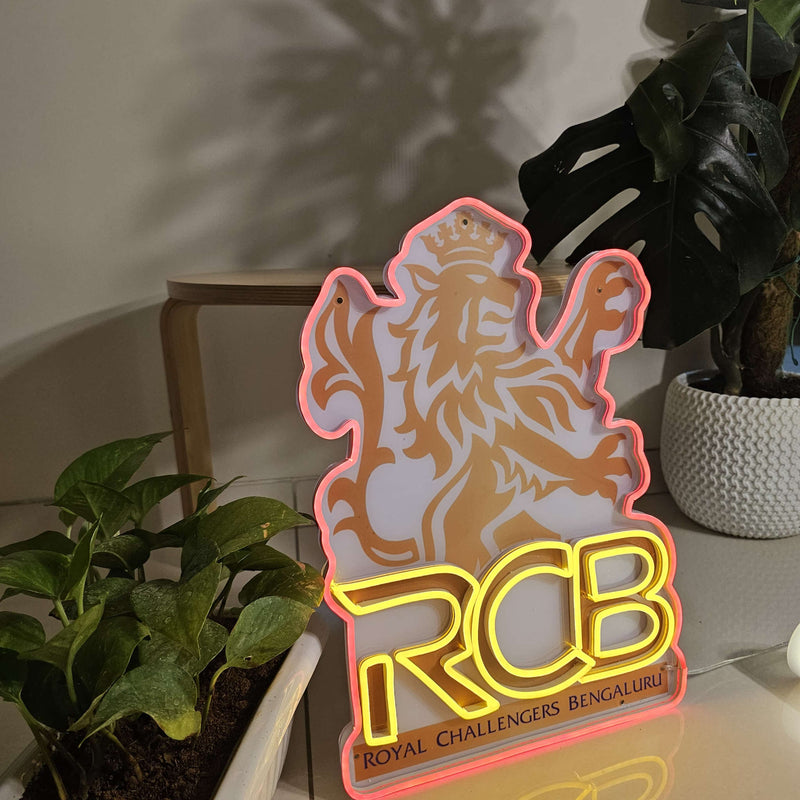 IPL Cricket Logo RCB Royal Challengers Bengaluru Uv Print Neon Neonsignsindia