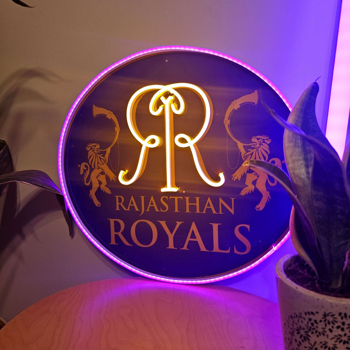 IPL RR Rajasthan Royals Uv Print Neon Cricket Neonsignsindia