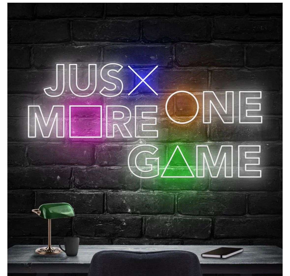 Just One More Game – Game Room Neon Wall Sign (18*36 inch ) | Neon Signs India