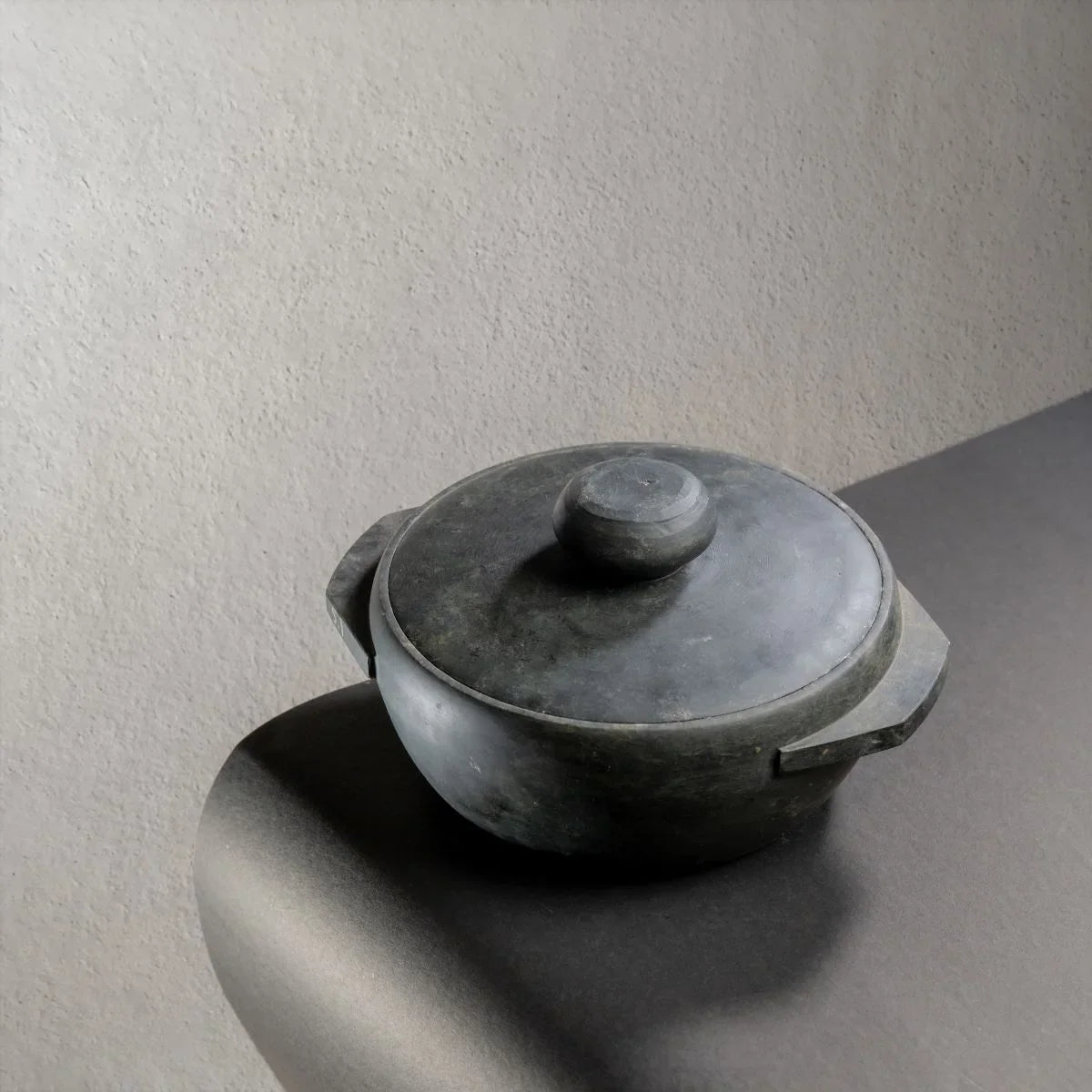 Soapstone Cookware Kalchatti With Lid (Treated)-4