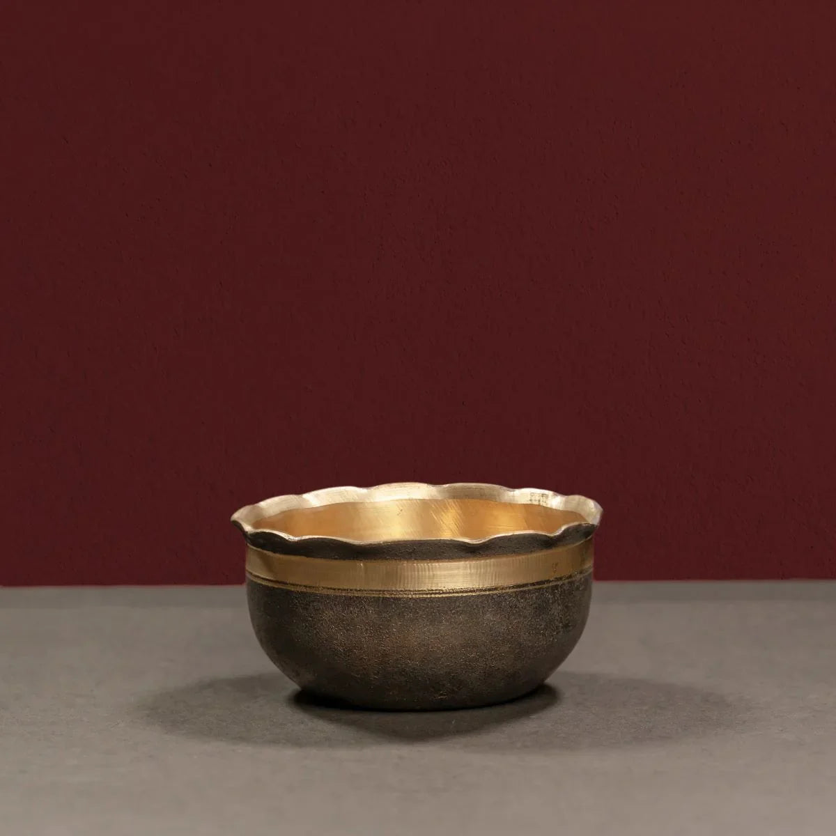 Kansa - Bronze Serving Bowl : Petal Shape-1