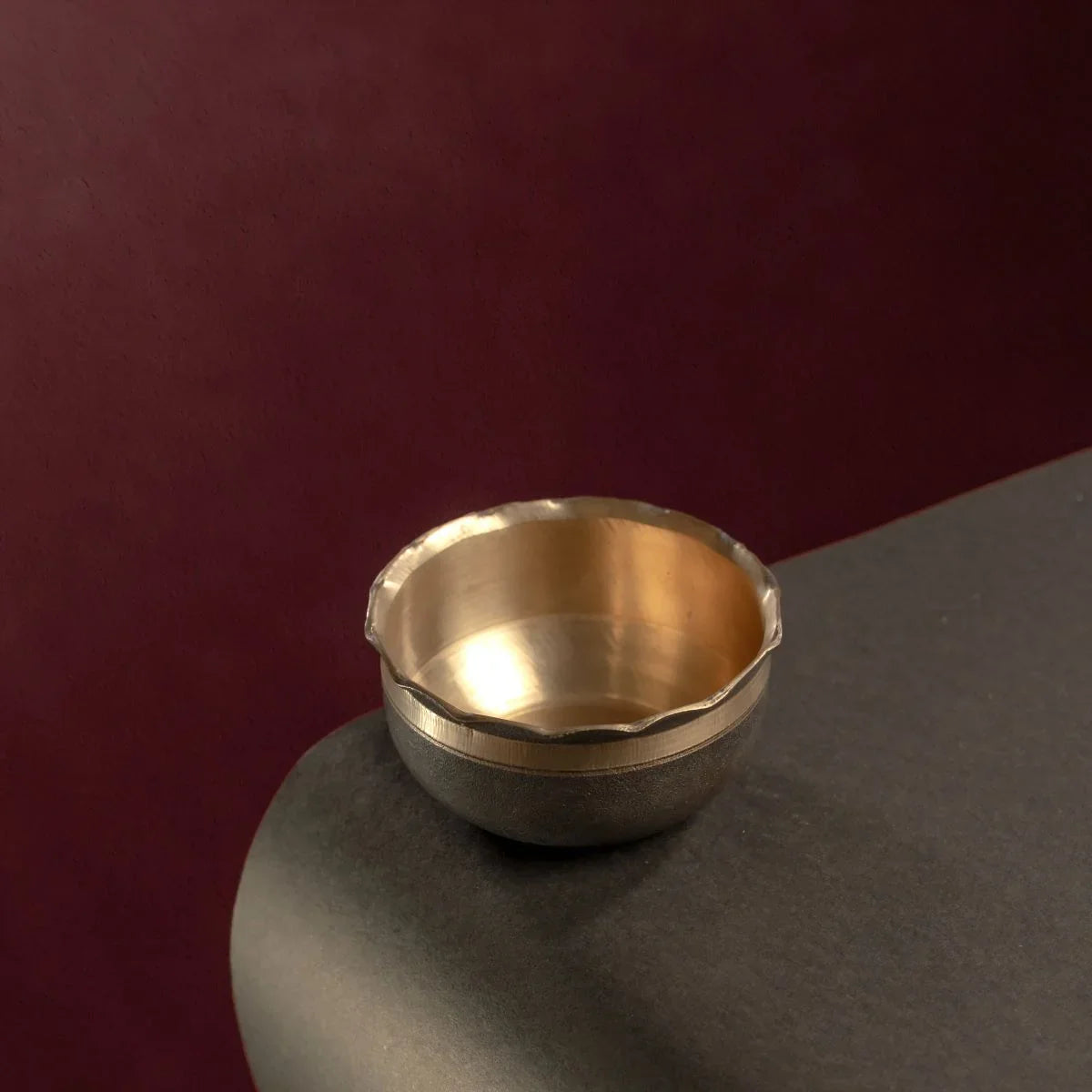 Kansa - Bronze Serving Bowl : Petal Shape
