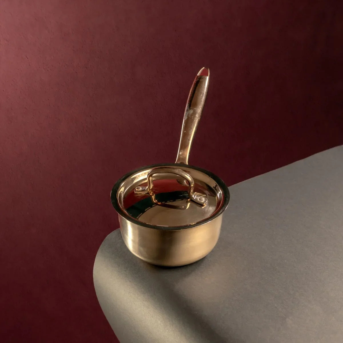 Kansa Tulsi Sauce Pan with Heat Resistant Handle-3