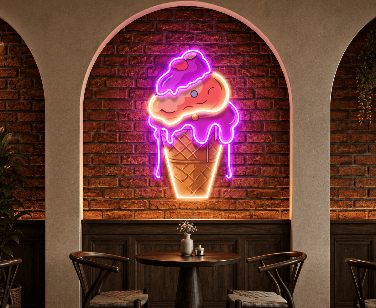 Kawaii Ice Cream Neon Sign Neonsignsindia