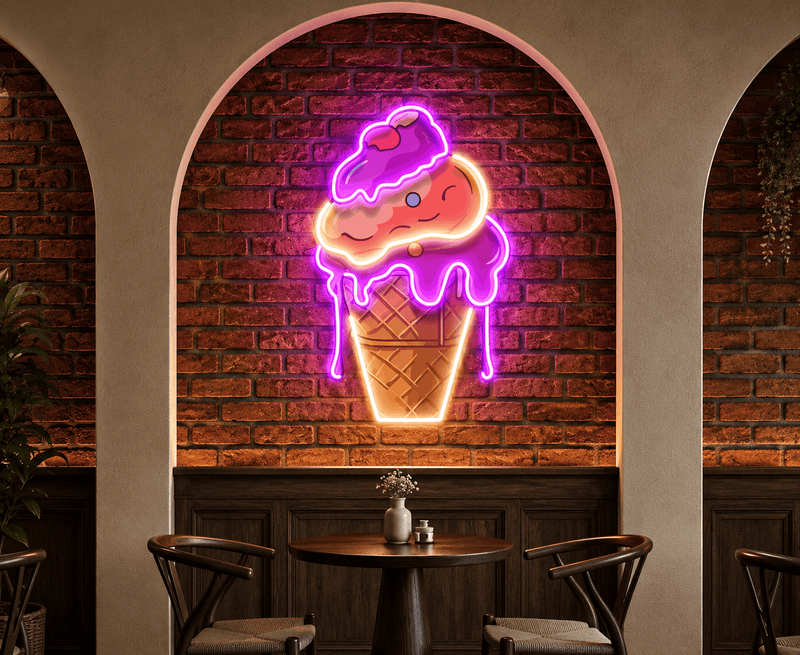 Kawaii Ice Cream Neon Sign Neonsignsindia