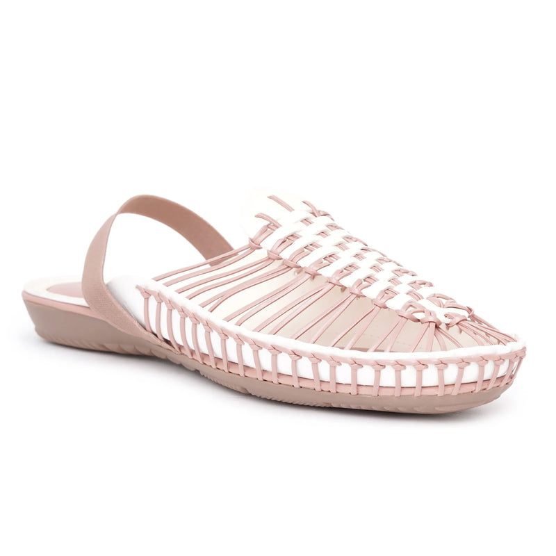 Peach-Cream Handcrafted Clogs-4