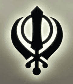 Khanda Symbol LED Neon Wall Light – Spiritual Glow Home Decor Neonsignsindia