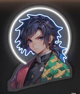 Anime Warrior Neon Wall Light – LED Plexiglass Neon Art for Bedroom & Game Room | Neon Signs India — Image 2