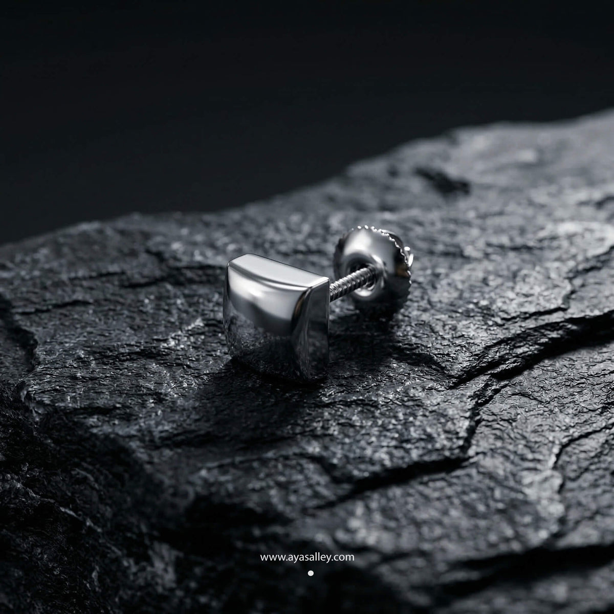 Kruze Stud Earring (Single Stud) | 925 Sterling Silver, AAAA Grade Cubic Zirconia & Glossy Finish