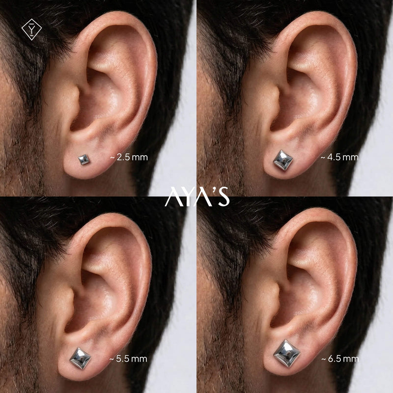 Kruze Stud Earring (Single Stud) | 925 Sterling Silver, AAAA Grade Cubic Zirconia & Glossy Finish