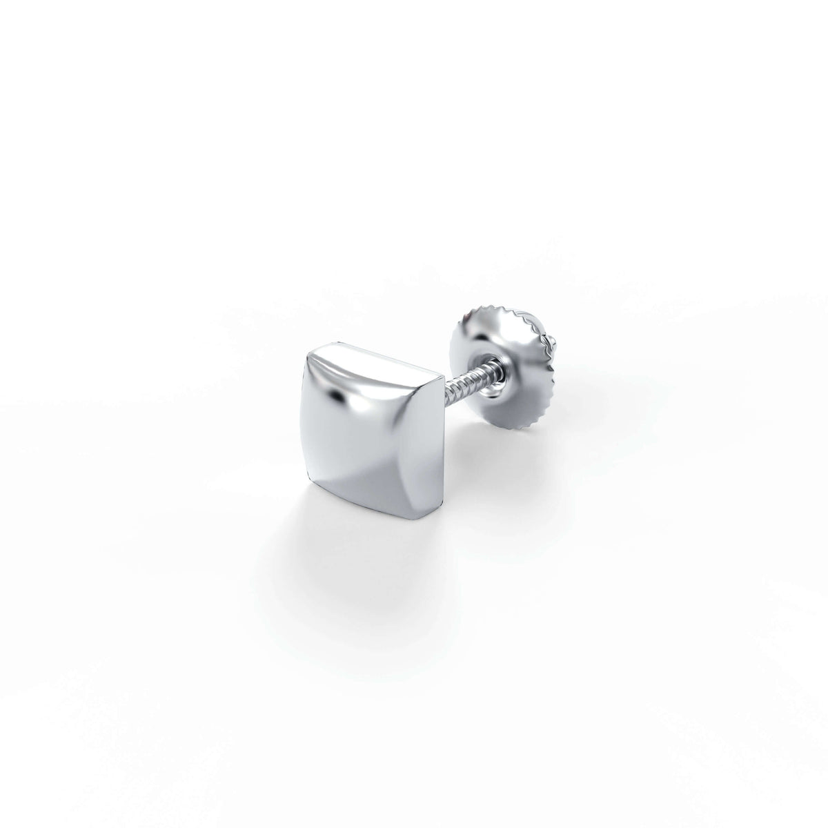 Kruze Stud Earring (Single Stud) | 925 Sterling Silver, AAAA Grade Cubic Zirconia & Glossy Finish