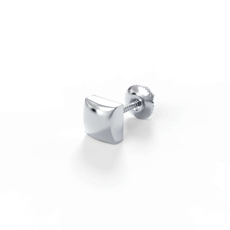 Kruze Stud Earring (Single Stud) | 925 Sterling Silver, AAAA Grade Cubic Zirconia & Glossy Finish