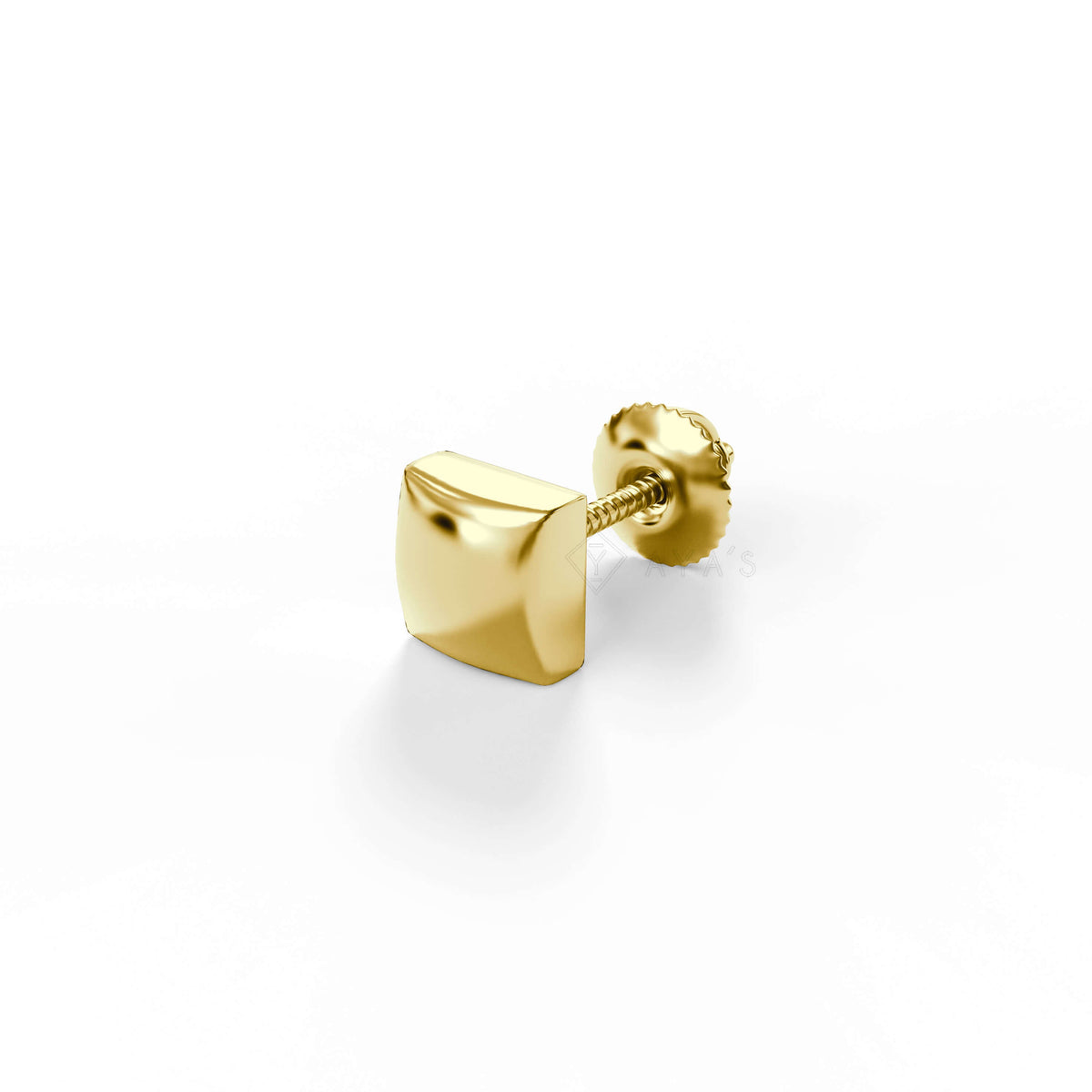 Kruze Stud Earring (Single Stud) | 925 Sterling Silver, AAAA Grade Cubic Zirconia & Glossy Finish