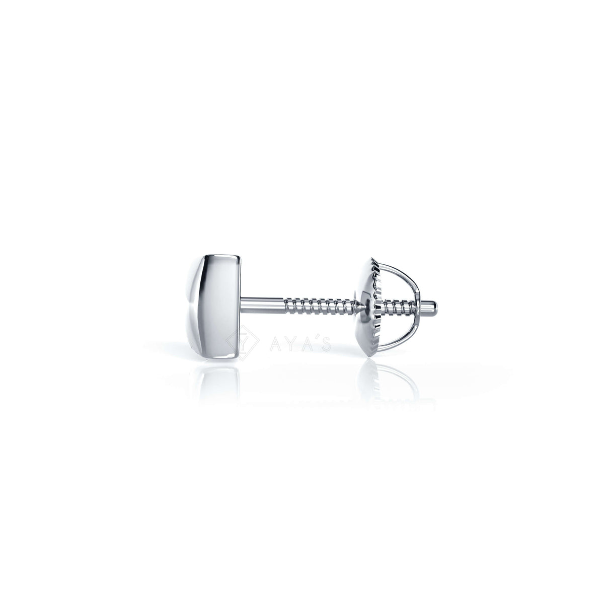 Kruze Stud Earring (Single Stud) | 925 Sterling Silver, AAAA Grade Cubic Zirconia & Glossy Finish