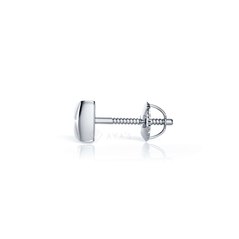 Kruze Stud Earring (Single Stud) | 925 Sterling Silver, AAAA Grade Cubic Zirconia & Glossy Finish