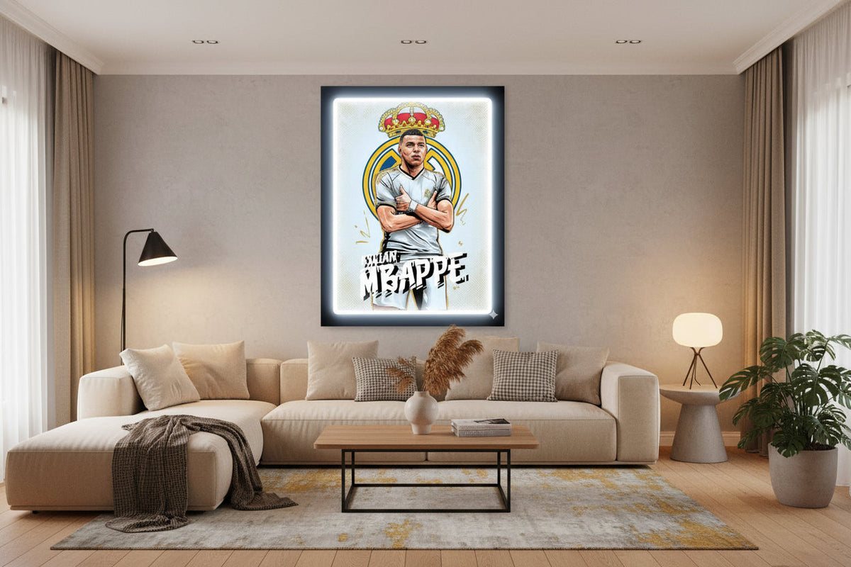 “Kylian Mbappé Lightning Speed Neon Sign” Neonsignsindia
