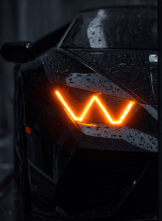 Lamborghini Rain-Glow Headlight – 6mm LED Neon Flex Wall Art Neonsignsindia