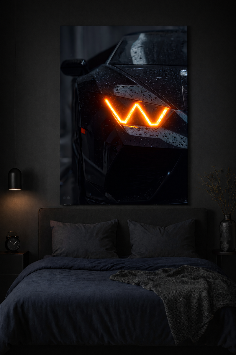 Lamborghini Rain-Glow Headlight – 6mm LED Neon Flex Wall Art Neonsignsindia