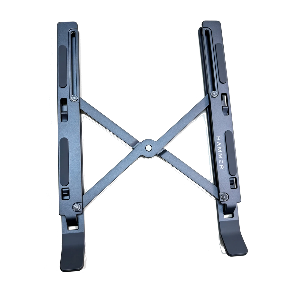HAMMER Desk Essential LS6 Portable Laptop Stand with Adjustable Height, Foldable for Laptops & MacBooks - Grey-2
