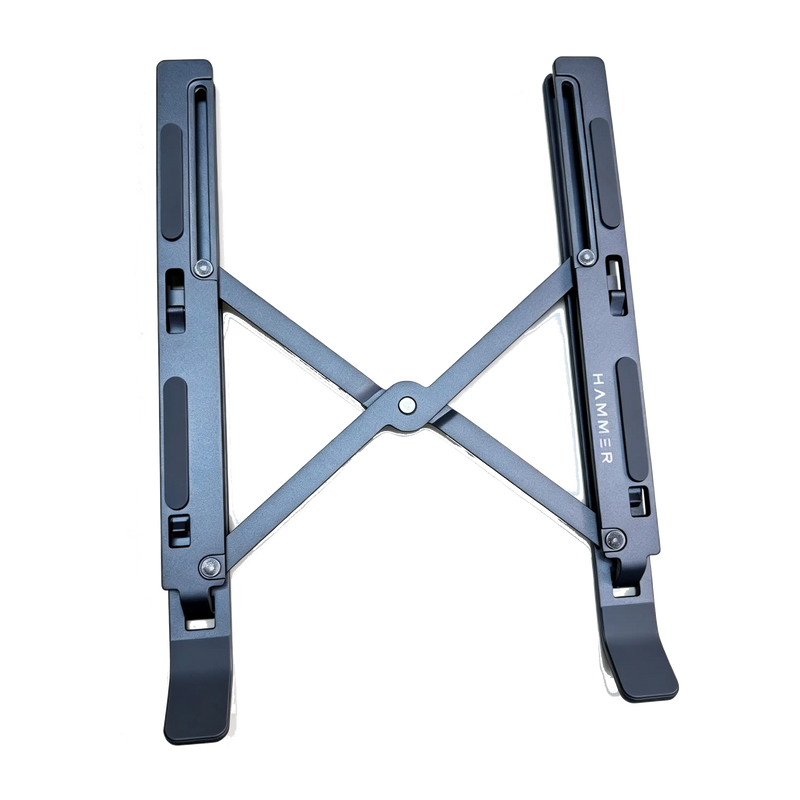 HAMMER Desk Essential LS6 Portable Laptop Stand with Adjustable Height, Foldable for Laptops & MacBooks - Grey-2