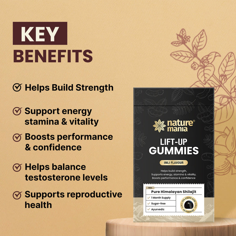 Lift-Up Gummies – Power-Packed with Pure Himalayan Shilajit | Imli Flavour | 60 Gummies |