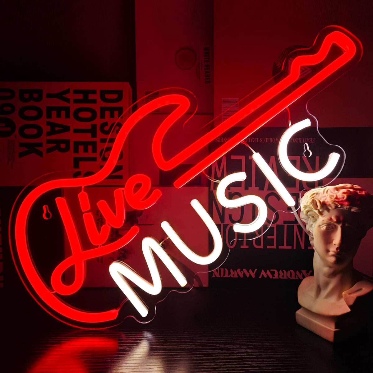 Live Music Neon Sign (10x16 inches) Neonsignsindia