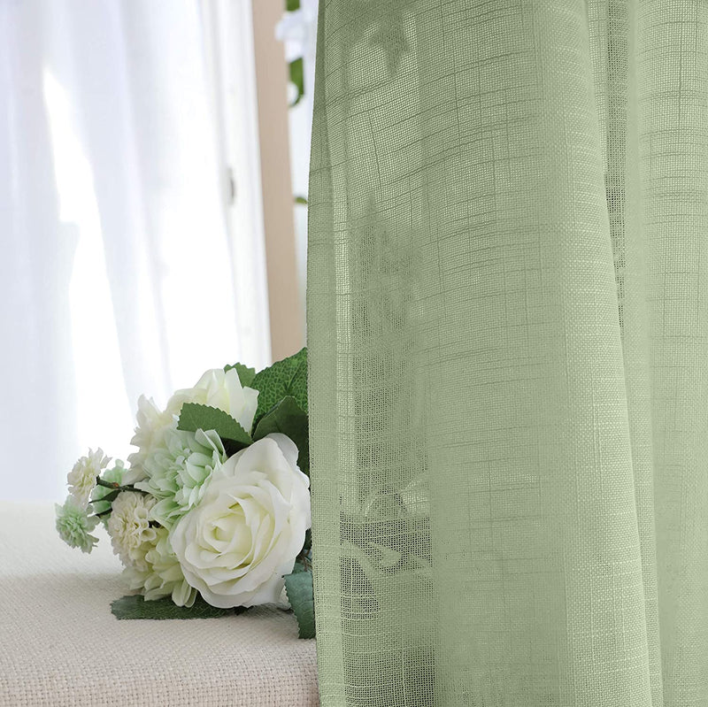 Fort Absolute - Mint Green Loop Sheer Curtain-3
