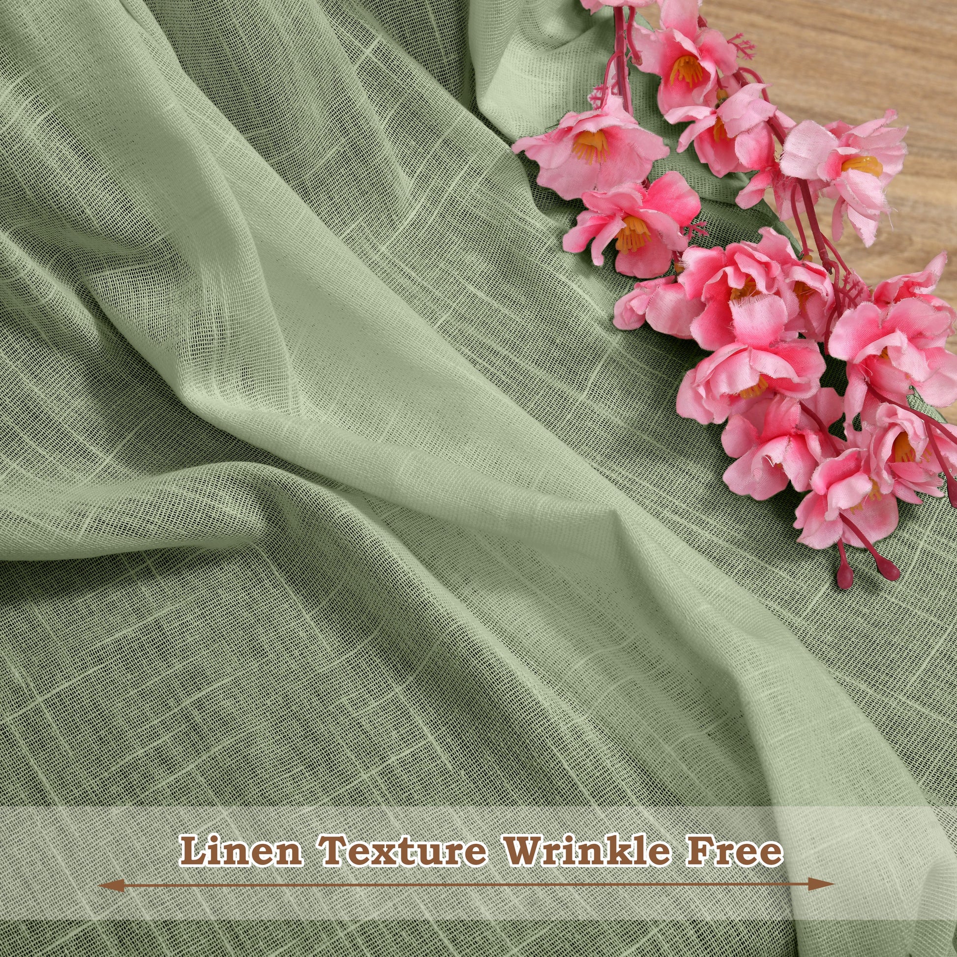 Fort Absolute - Mint Green Loop Sheer Curtain-6