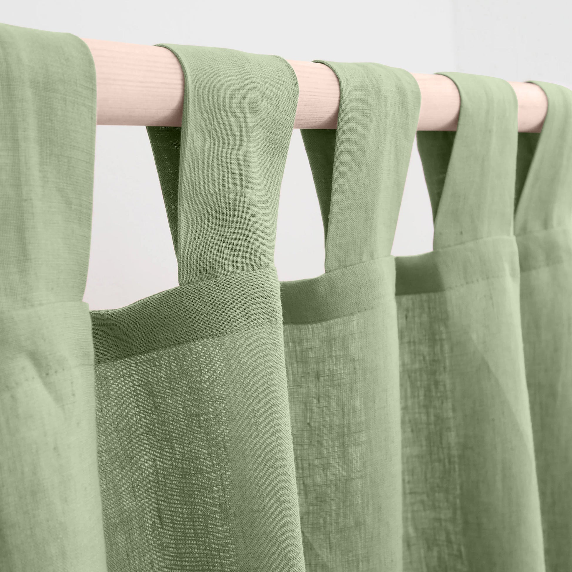 Fort Absolute - Mint Green Loop Sheer Curtain-2