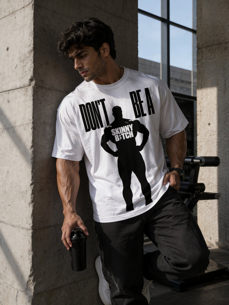 T-Shirt - White - Aint Skinny - Oversized