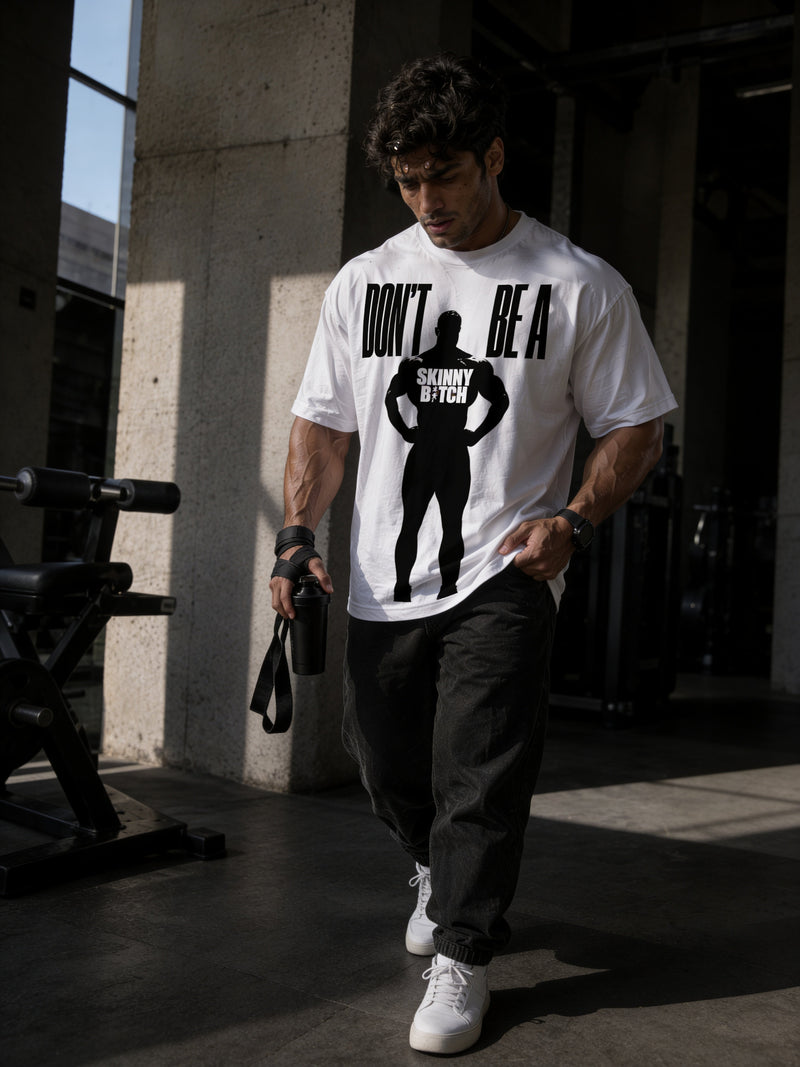 T-Shirt - White - Aint Skinny - Oversized