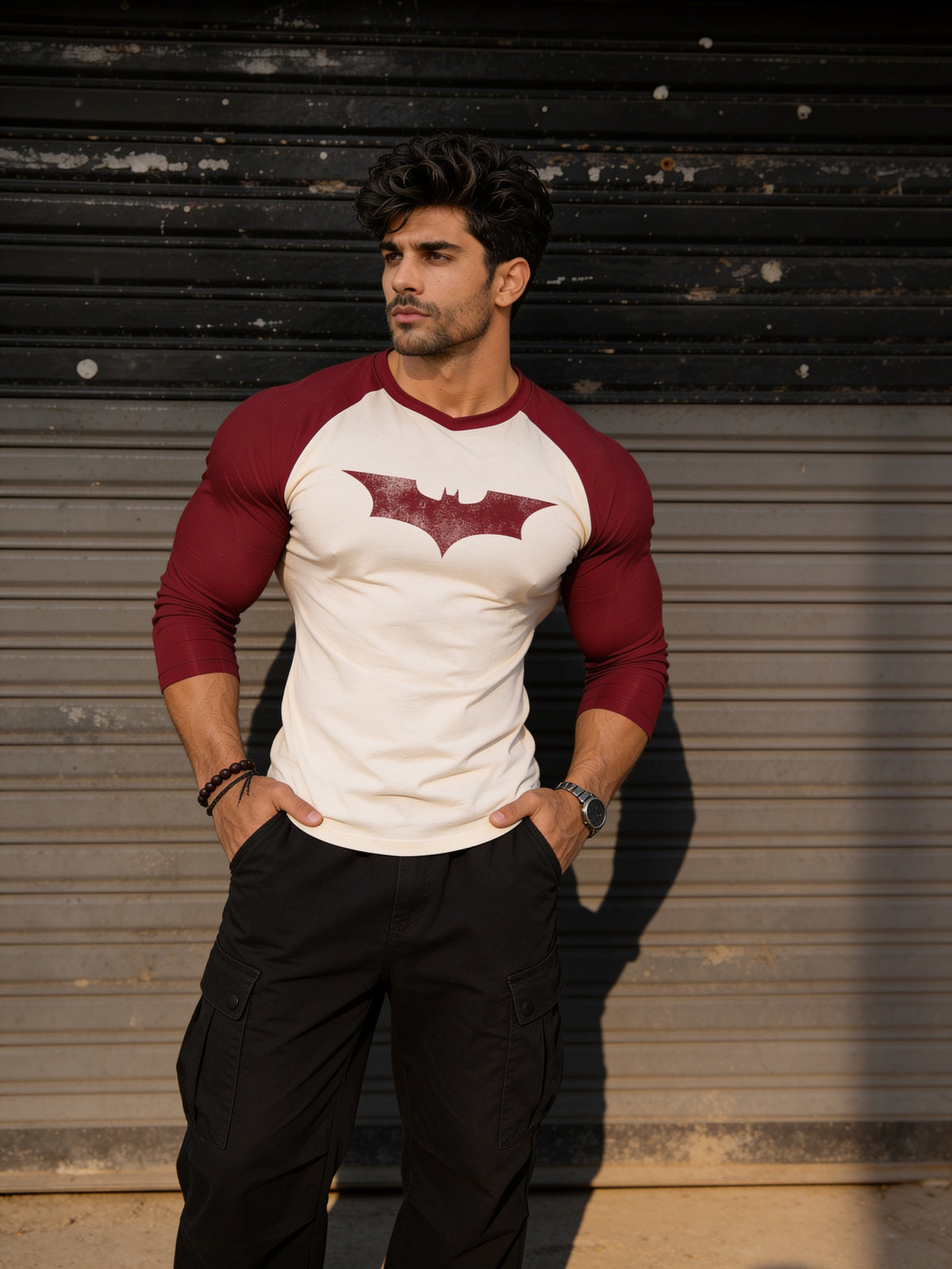 Vintage Bat - Slim Fit - T-Shirt